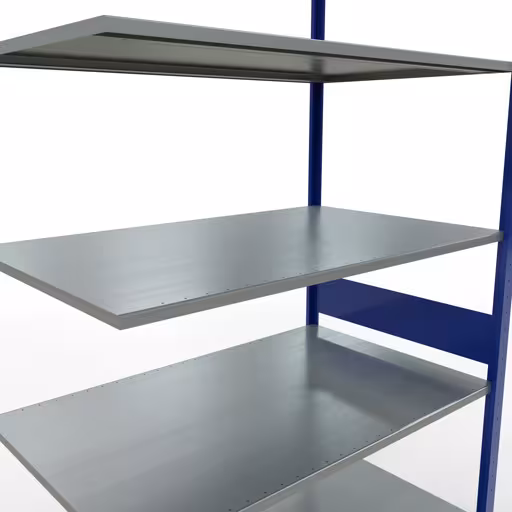 Productafbeelding nr. 6 van het artikel aanbouwplank, legbord-insteeksysteem MULTIplus150, 3000 x 1300 x 800 mm, 7 legborden, RAL 5010 gentiaanblauw/verzinkt uit het insteeksysteem-assortiment van het merk Schulte Lagertechnik