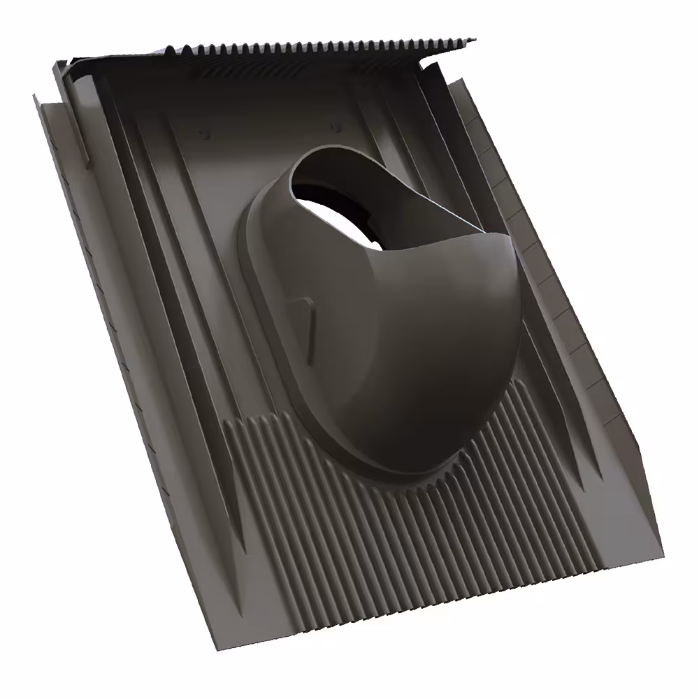 Venduct universele bodemplaat DN 110 donkerbruin, standaard uitvoering van Klöber Venduct universele bodemplaat DN 110, steile dakdoorgangen, artikelnr. KE0520-3-0200