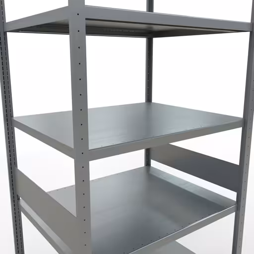 Figuur nr. 13 van het artikel basisrek, legbord, insteeksysteem MULTIplus330, 3000 x 1000 x 800 mm, 7 legborden, lengtestangen, verzinkt uit de insteeksysteem productgroep van Schulte Lagertechnik.