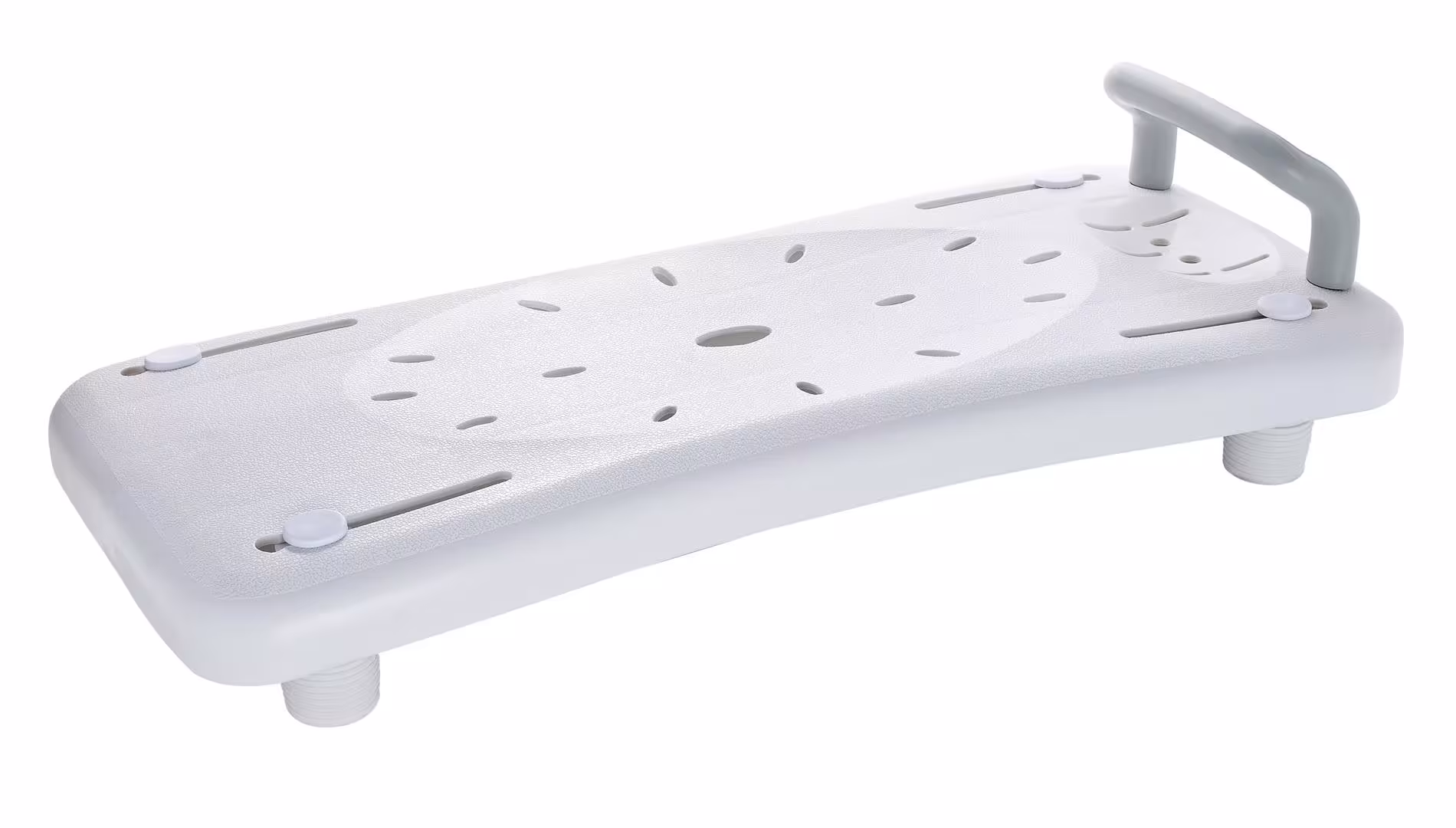 Badplank Sam, wit, met handgreep, PE, kruk, stoelen, kruk, art.nr. A0040101