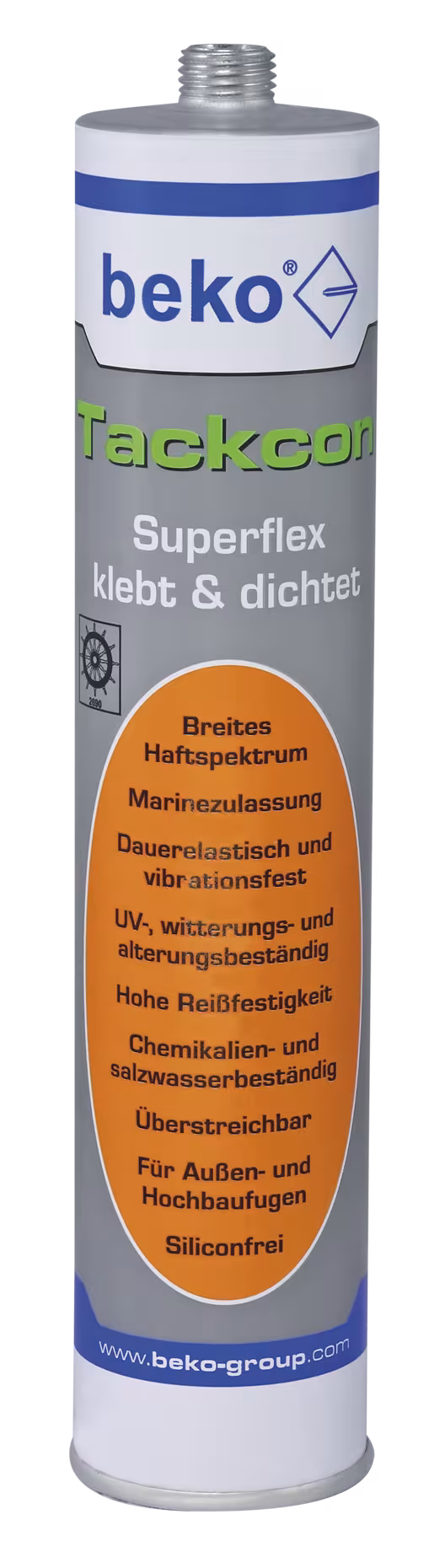 Tackcon 310 ml DONKERGRIJS Superflex van Beko Tackcon 310 ml DONKERGRIJS Superflex uit de categorie montagelijm met art.nr. 240 310 7