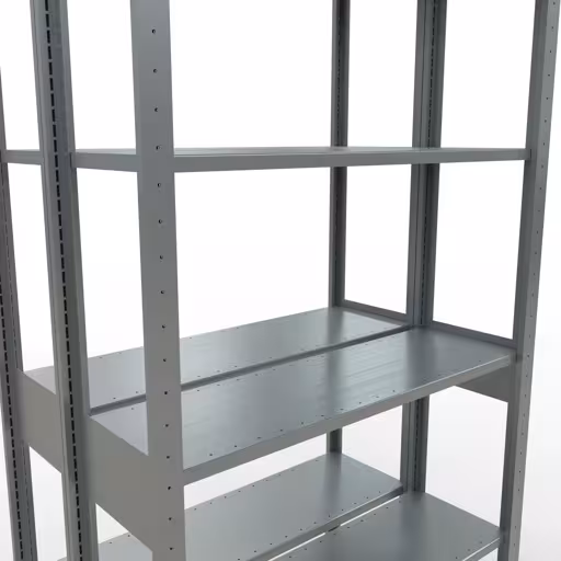 Productafbeelding nr. 13 van het artikel Basisplank, dubbele plank, rekkensysteem MULTIplus150, 2500 x 1000 x (2x300) mm (HxBxD), 2x6 planken, lengtestangen, verzinkt Afbeelding nr. 13 van het artikel basisplank, dubbele plank, legplank-insteeksysteem MULTIplus150, 2500 x 1000 x (2x300) mm, 2x6 legborden, lengtestangen, verzinkt uit de productgroep legborden van Schulte Lagertechnik