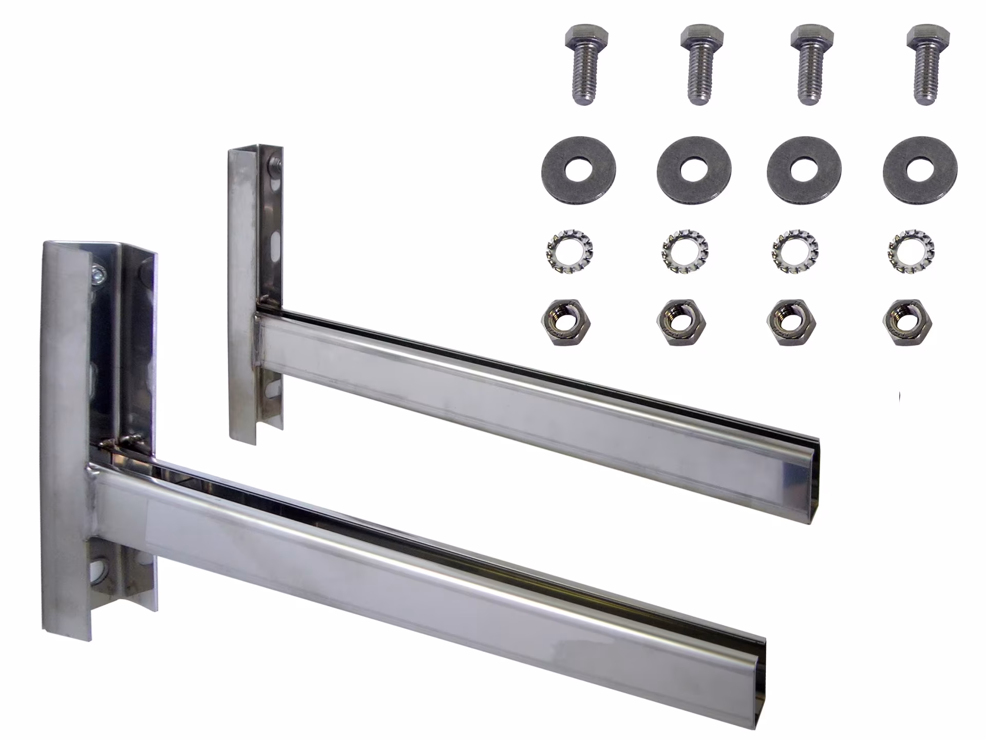 Dubbelwandige DW-console met K-profiel lengte 400 mm van Skoberne Dubbelwandige DW console met K-profiel lengte 400 mm uit de categorie RVS dubbelwandig uitlaatsysteem met art.nr. 671232