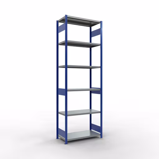 Figuur nr. 8 van het artikel basisrek, legplank-insteeksysteem MULTIplus250, 3000 x 1000 x 500 mm, 7 legborden, RAL 5010 gentiaanblauw/verzinkt uit de productgroep insteeksysteem van het merk Schulte Lagertechnik.
