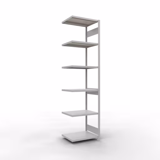Afbeelding nr. 15 van het artikel aanbouwrekken, legbordstellingen, insteeksysteem MULTIplus250, 3000 x 750 x 600 mm, 7 legborden, lengtestangen, RAL 7035 lichtgrijs uit de productgroep insteeksysteem van Schulte Lagertechnik