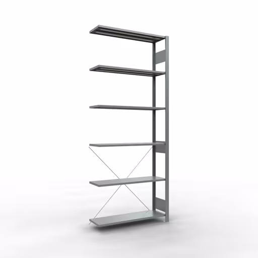 Figuur nr. 14 van het artikel aanbouwrekken, legbordstellingen, insteeksysteem MULTIplus150, 2500 x 1000 x 300 mm, 6 legborden, verzinkt uit de productgroep insteeksysteem van het merk Schulte Lagertechnik.