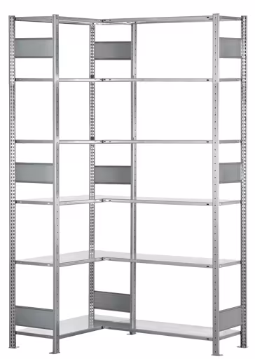 Hoekplank (velden A + B) 2500 x 1000 x 300, 2x6 planken, verzinkt van Schulte Lagertechnik uit de categorie plankenplanken