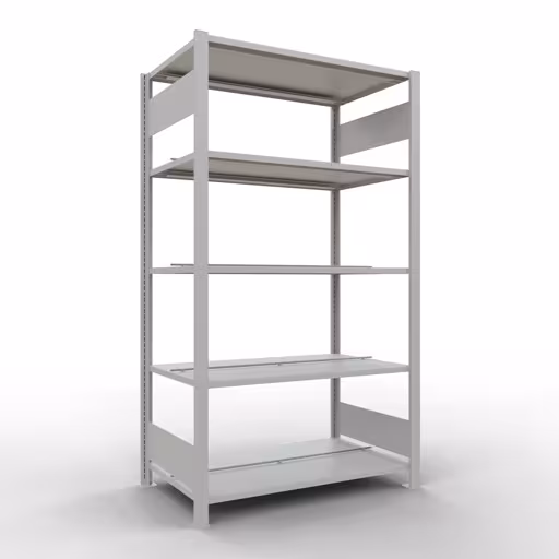 Afbeelding nr. 14 van het artikel, kantoorrekken, insteeksysteem MULTIplus150, 1800 x 1000 x 600 mm, 5 planken, met middenaanslag, lichtgrijs uit de productgroep kantoorrekken van Schulte Lagertechnik