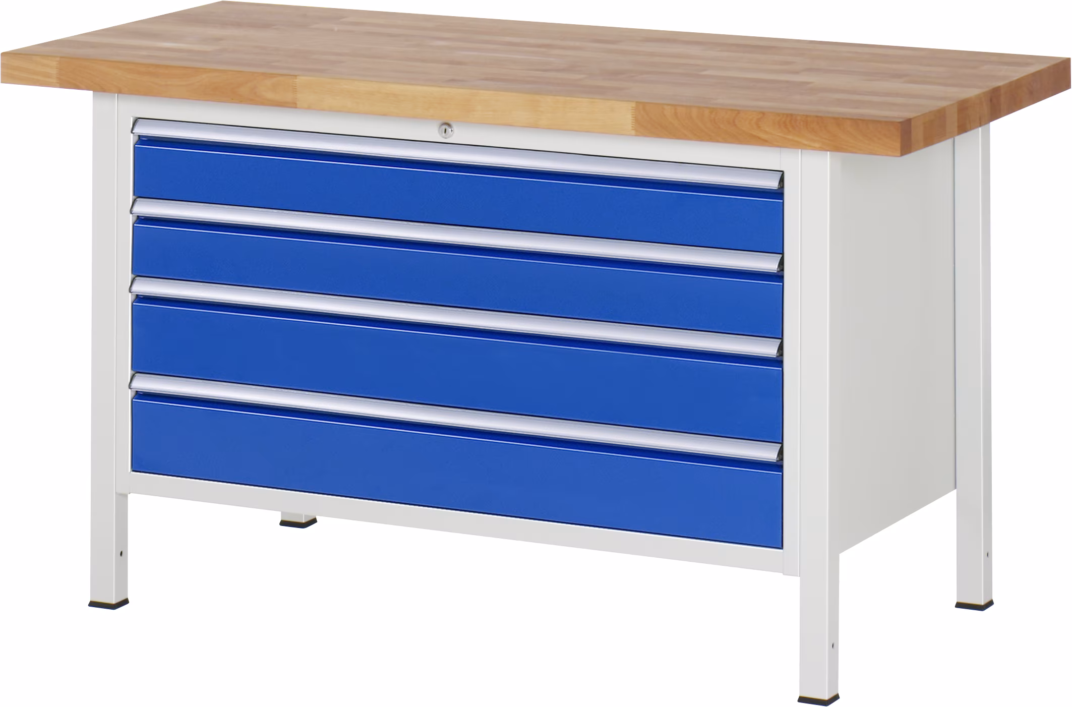 Werkbank in hoogte verstelbaar 8362A2, B1500xD700xH840-1040mm, 4x lade gedeeltelijk uittrekbaar van Rau Werkbank in hoogte verstelbaar 8362A uit de categorie Werkbanken met artikelnummer 03-8362A2-157B4H.11