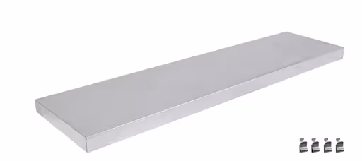 Extra plank MULTIplus250 1000 x 250, zilver, inclusief 4 plankdragers van Schulte Lagertechnik uit het plug-in systeem-assortiment
