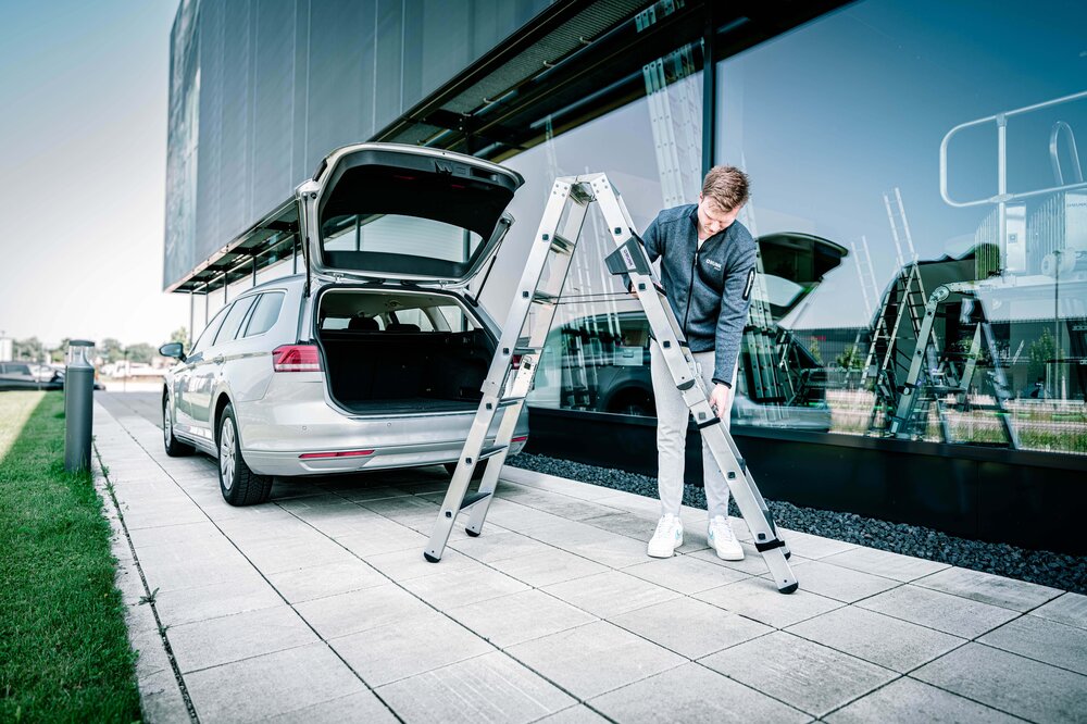 Munk trapladder, dubbelzijdige toegang, 2x4 treden