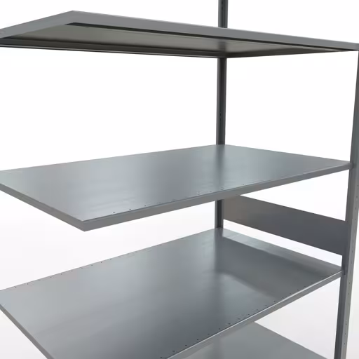 Aanbouwrekken, legbordstellingen, insteeksysteem MULTIplus150, 3000 x 1300 x 800 mm, 7 legborden, lengtestangen, verzinkt van Schulte Lagertechnik met artikelnr. 12787-130-LR