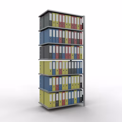 Afbeelding nr. 16 van het artikel, kantoorrekken, insteeksysteem MULTIplus150, 2300 x 1000 x 600 mm, 7 legborden, verzinkt, zonder middenaanslag uit de productgroep kantoorrekken van Schulte Lagertechnik