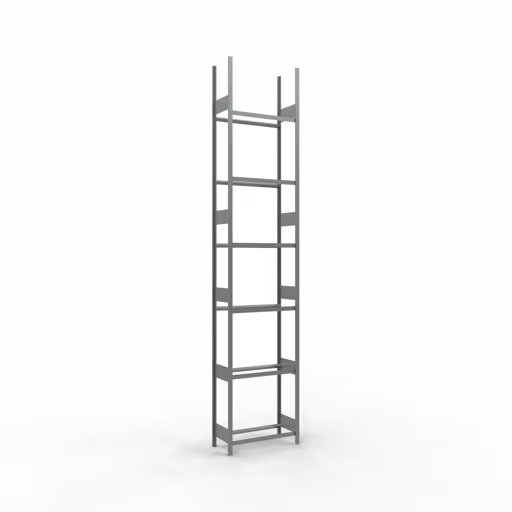 Basisrek, wielen-/bandenrek, 4500 x 900 x 400 mm, verzinkt, 6 opslagniveaus met 150 kg vakbelasting per niveau van Schulte Lagertechnik Basisplank, wiel-/bandenplank, 4500 x 900 x 400 mm, verzinkt, 6 opslagniveaus met 150 kg vakbelasting per niveau, opbergruimte voor auto-onderdelen, art.nr. 20790