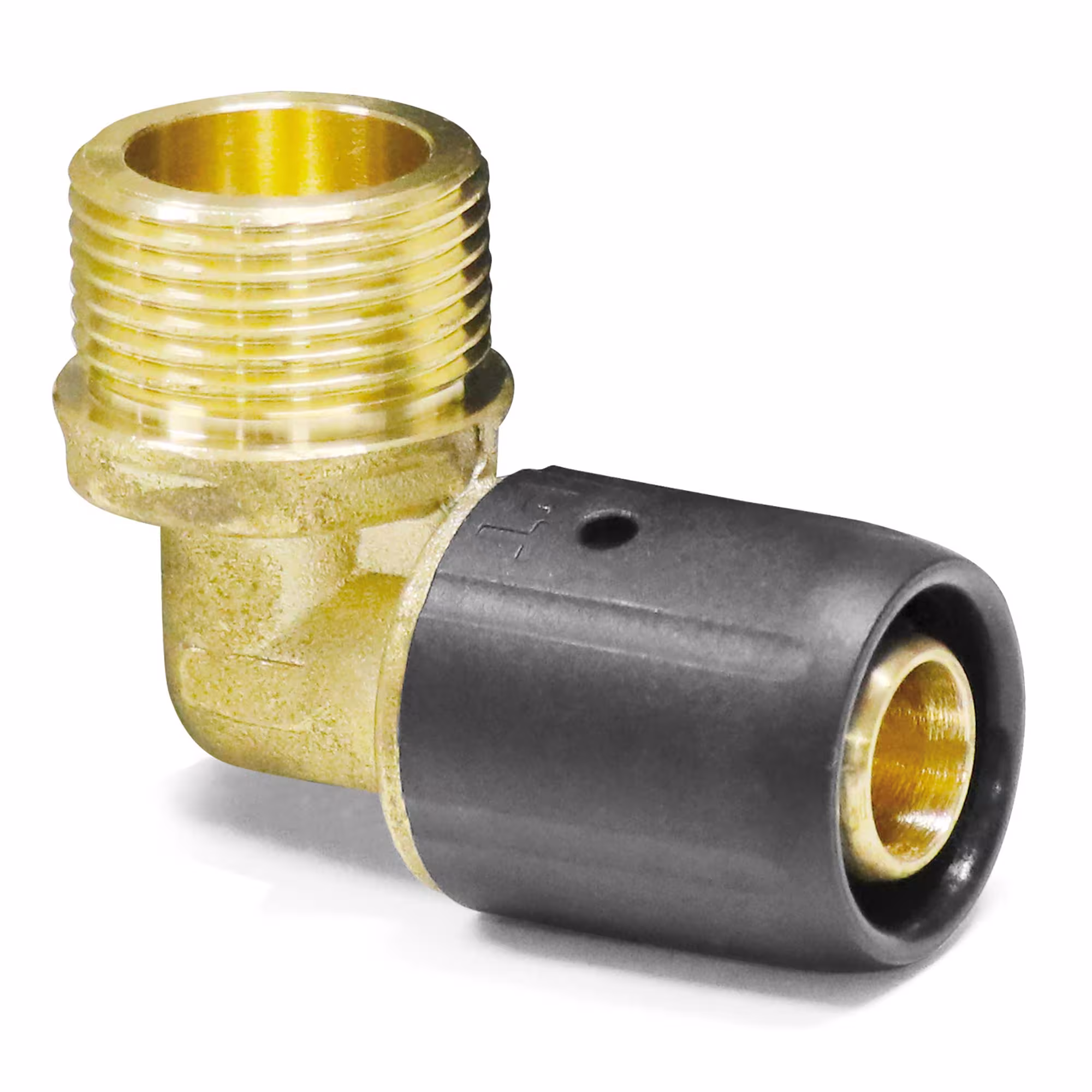 Pipetec insteekhoek met buitendraad 16 x 1/2" voor aluminium composietbuis 16 x 2 mm van Pipetec Insteekhoek met overgang naar buiten- en binnendraad, insteekkoppelingen, artikelnr. SPWA1604