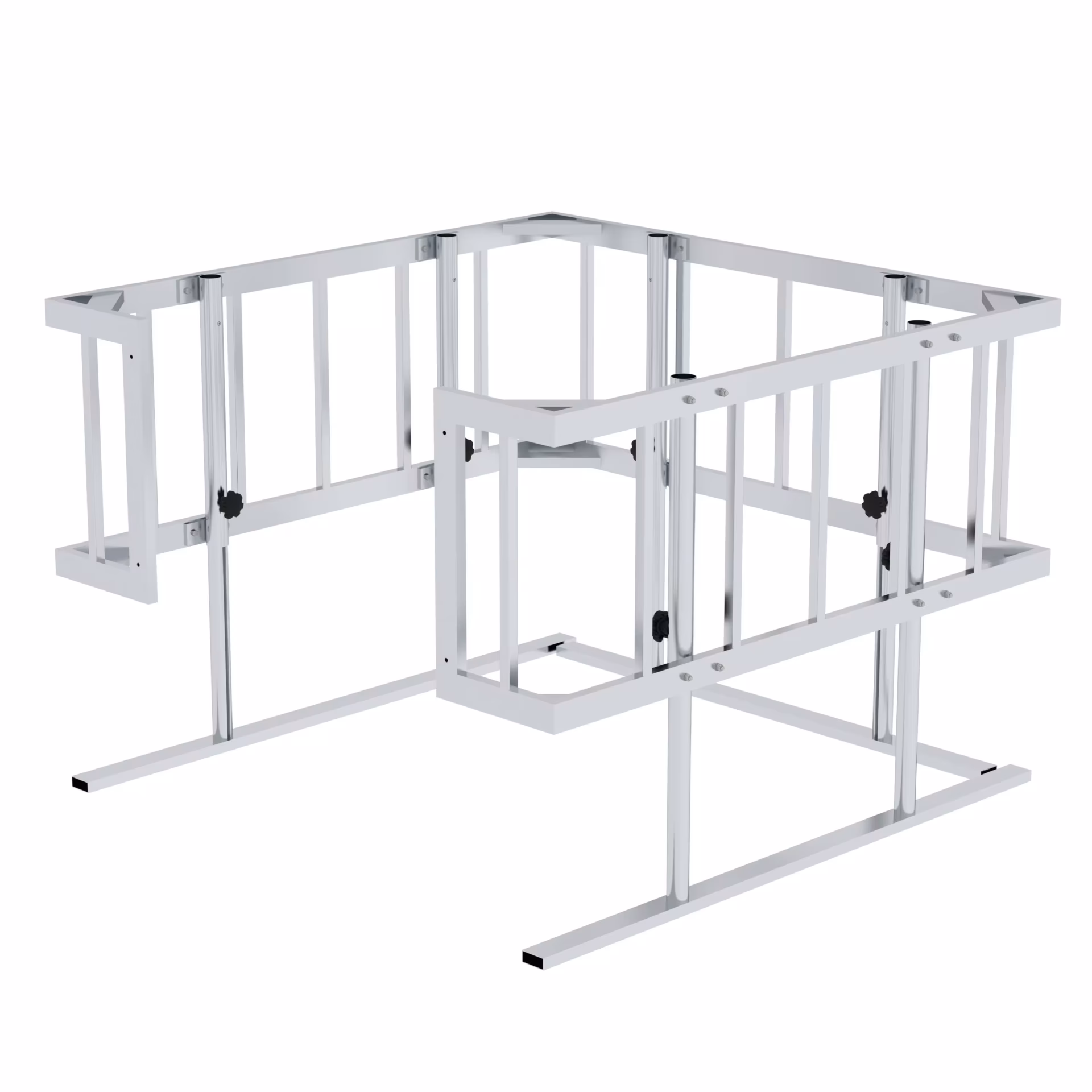Beschermmand met neerlaatbare plint van het merk Munk uit het assortiment trap- en sportladders