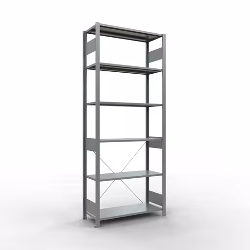 Figuur nr. 15 van het artikel basisrek, legplank-insteeksysteem MULTIplus85, 2500 x 1000 x 400 mm, 6 legborden, verzinkt uit de productgroep insteeksysteem van het merk Schulte Lagertechnik.