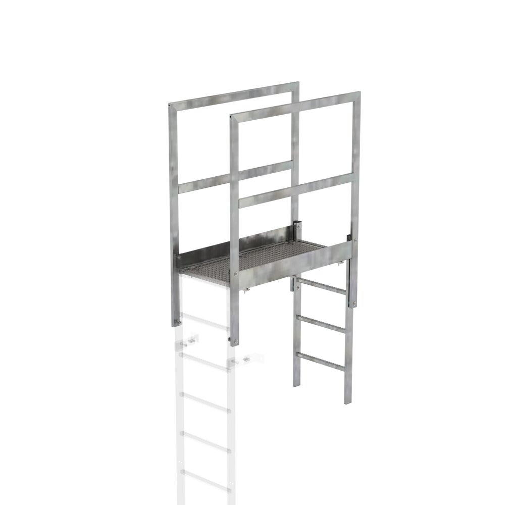 Munk borstweringtoegang, gegalvaniseerd staal, speciale lengte 1280 mm vrije lengte, van Günzburger Steigtechnik Munk Attika crossover, gegalvaniseerd staal, speciale lengte, uit de categorie "Crossovers" met artikelnummer 063184