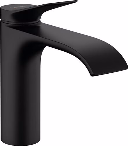 Hansgrohe VIVENIS 110 eengreeps wastafelkraan met 3,2 cm pop-up afvoerplug, matzwart, van Hansgrohe Hansgrohe wastafelkraan met één hendel, artikelnummer 6000699420.