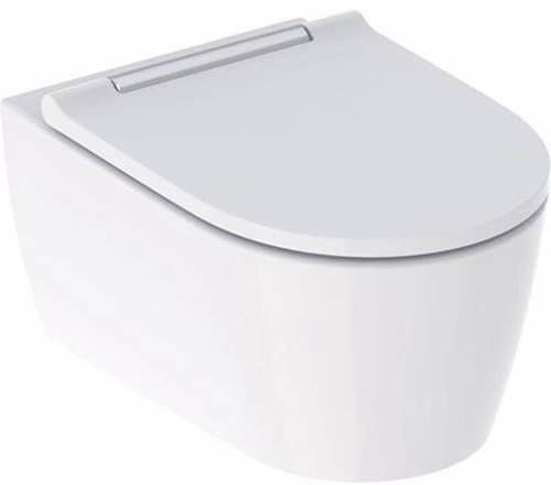 Geberit ONE Set wandtoilet met toiletbril wit/glanzend chroom, KeraTect uit de categorie wandtoiletten met artikelnummer 6000578889
