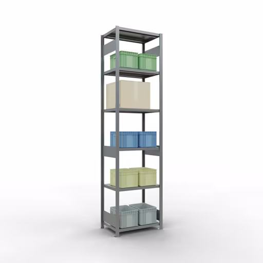 Basisplank, legbord, insteeksysteem MULTIplus250, 3000 x 750 x 500 mm, 7 legborden, verzinkt van Schulte Lagertechnik met het artikelnr. 12952-75-LR