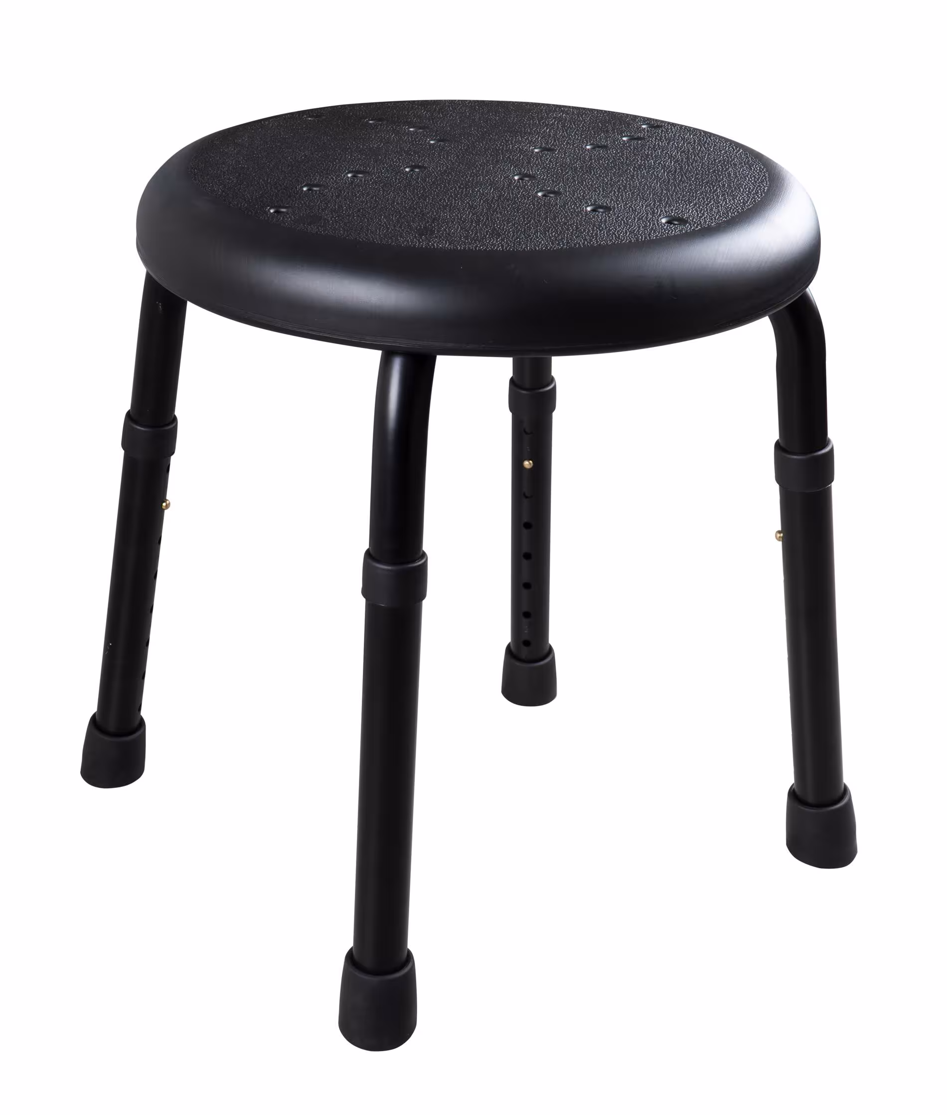 Badkamerkruk Go, zwart, in hoogte verstelbaar, krukken, stoelen, krukken, artikelnr. A170110