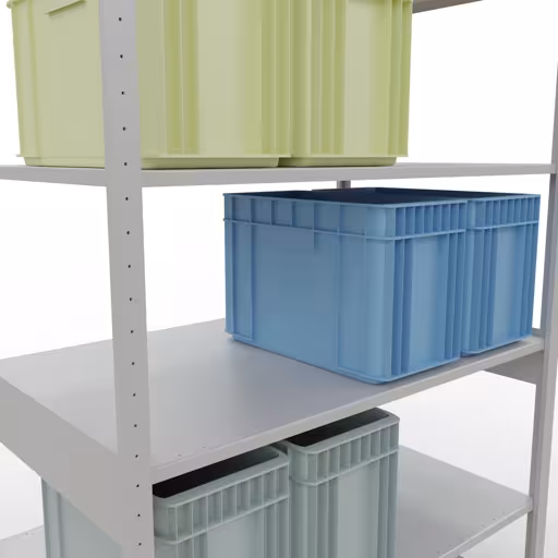 Extra afbeelding van het artikel insteeksysteem basisplank 2500x1300x800 mm, type 150 kg, lichtgrijs uit basisplank