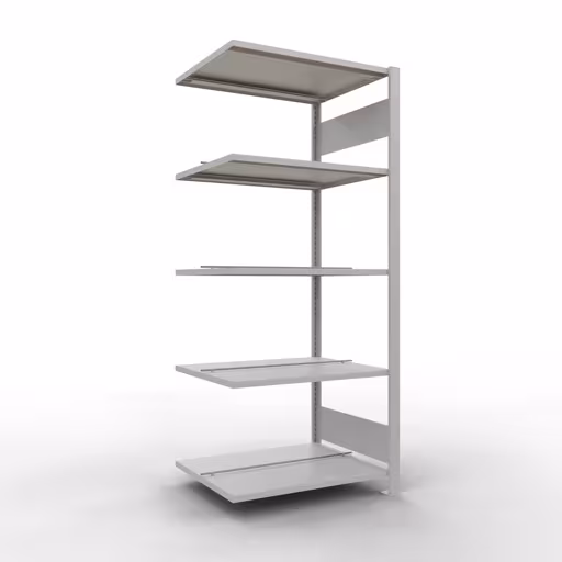 Afbeelding nr. 12 van het artikel, kantoorrekken, insteeksysteem MULTIplus150, 1800 x 750 x 600 mm, 5 planken, met middenaanslag, lichtgrijs uit de productgroep kantoorrekken van Schulte Lagertechnik