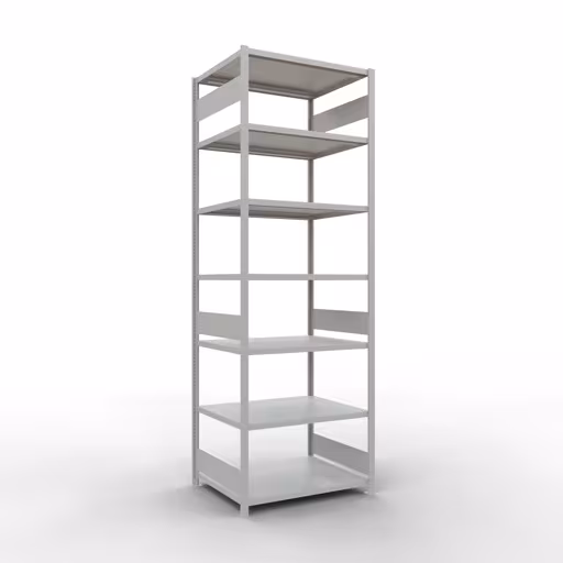 Figuur nr. 13 van het artikel basisplank, legbord, insteeksysteem MULTIplus330, 3000 x 1000 x 800 mm, 7 legborden, lengtestangen, RAL 7035 lichtgrijs uit de productgroep insteeksysteem van Schulte Lagertechnik.