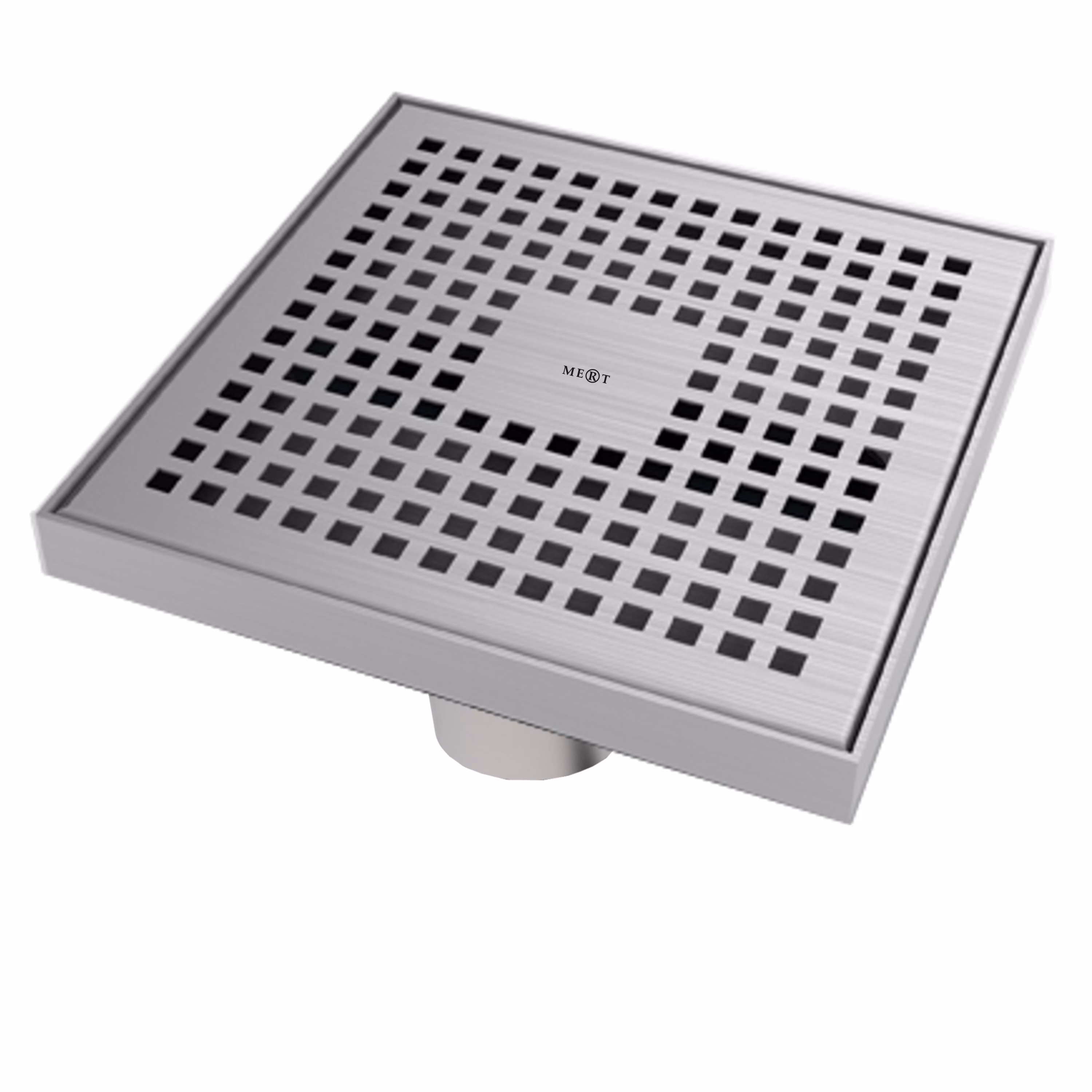 MERT ULTRA FLAT vloerafvoerputje 30x30cm, "KARE" design, volledig gemaakt van roestvrij staal, DIN 50 afvoer, van het merk Mert MERT vloerafvoerputje "KARE" 20x20cm of 30x30cm, gemaakt van hoogwaardig roestvrij staal uit de categorie vloerafvoerputjes met artikelnummer DU-30-KARE