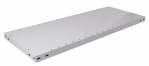 Plank MULTIplus330, 1000 x 400 mm, RAL 7035 lichtgrijs, zonder bevestigingsmateriaal van Schulte Lagertechnik Plank MULTIplus330, 1000 x 400 mm, RAL 7035 lichtgrijs, zonder bevestigingsmateriaal, accessoires, art.nr. 37440