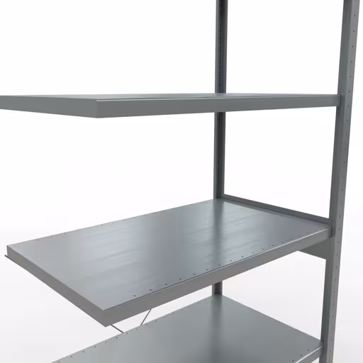 Andere weergave van het artikel Aanbouwplank, legbord-insteeksysteem MULTIplus250, 2500 x 1000 x 600 mm, 6 legborden, kruisschoor, verzinkt uit de categorie insteeksysteem