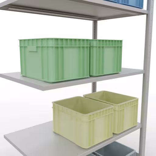 Productafbeelding nr. 12 van het artikel Aanbouwrekken, legbordstellingen, insteeksysteem MULTIplus85, 2000 x 1000 x 600 mm (HxBxD), 5 legborden, lengtestangen, RAL 7035 lichtgrijs Figuur nr. 12 van het artikel aanbouwrekken, legbordstellingen, insteeksysteem MULTIplus85, 2000 x 1000 x 600 mm, 5 legborden, RAL 7035 lichtgrijs uit de productgroep insteeksysteem van het merk Schulte Lagertechnik.