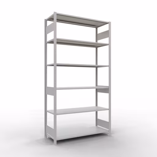 Productafbeelding nr. 13 van het artikel basisplank, legbord-insteeksysteem MULTIplus150, 2500 x 1300 x 500 mm, 6 legborden, RAL 7035 lichtgrijs uit het insteeksysteem-assortiment van Schulte Lagertechnik