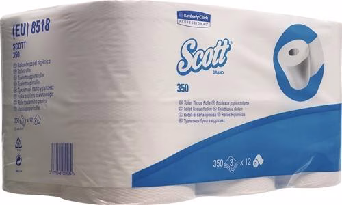 Scott 8518 3-laags toiletpapier, kleine rollen, 36 rollen van 350 vellen elk, uit de categorie toiletpapier met artikelnummer 9000469366