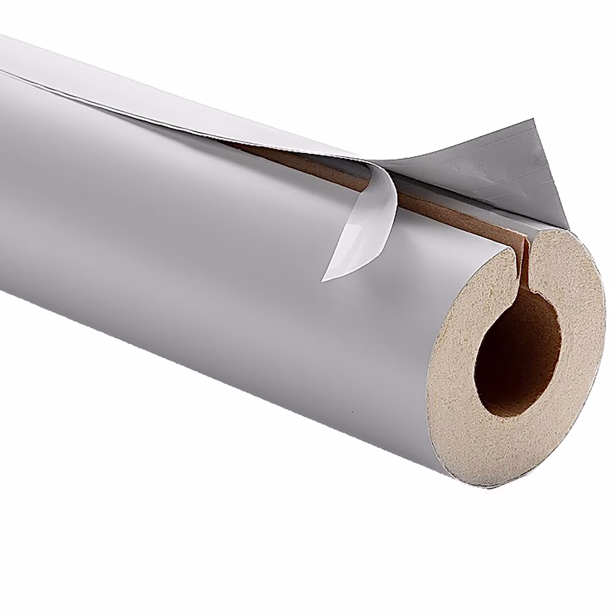 PUR buisisolatie type 040 buisschalen PVC zelfklevend, PUR isolatie, art.nr. 082PUV020015