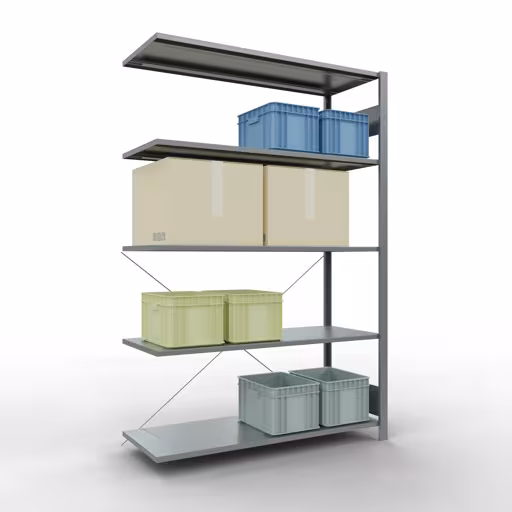 Insteeksysteem opzetplank 2000x1300x500 mm, type 150 kg, verzinkt met art.nr. 12755-130 Insteeksysteem opzetplank 2000x1300x500 mm, type 150 kg, verzinkt van Schulte Lagertechnik uit de categorie insteeksysteem