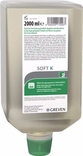 GREVEN® SOFT K 2l Varioflasche reinigingslotion voor het hele lichaam uit de categorie Handen en Huid, Reiniging en Bescherming met artikelnummer 8000504342