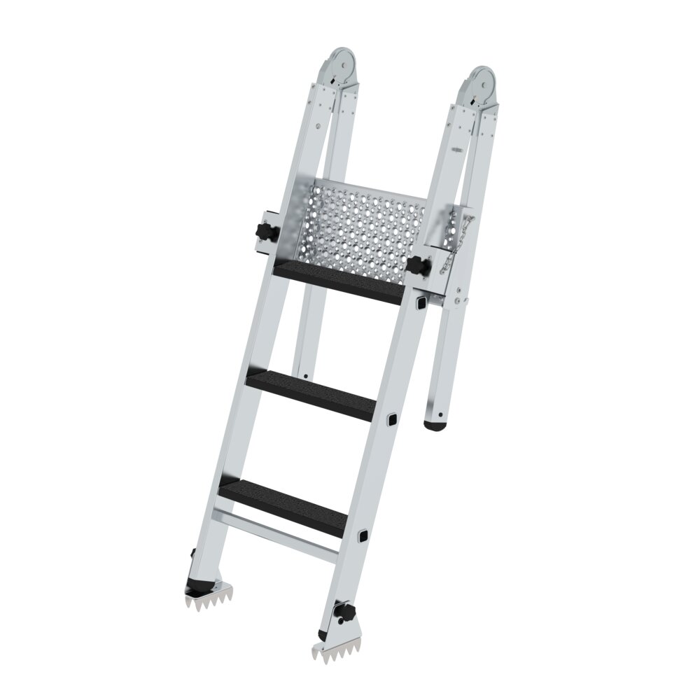 Produktbild (Abb. Ähnlich) 2178170 Munk trapladder met opklapbare uitstaprails 4 treden