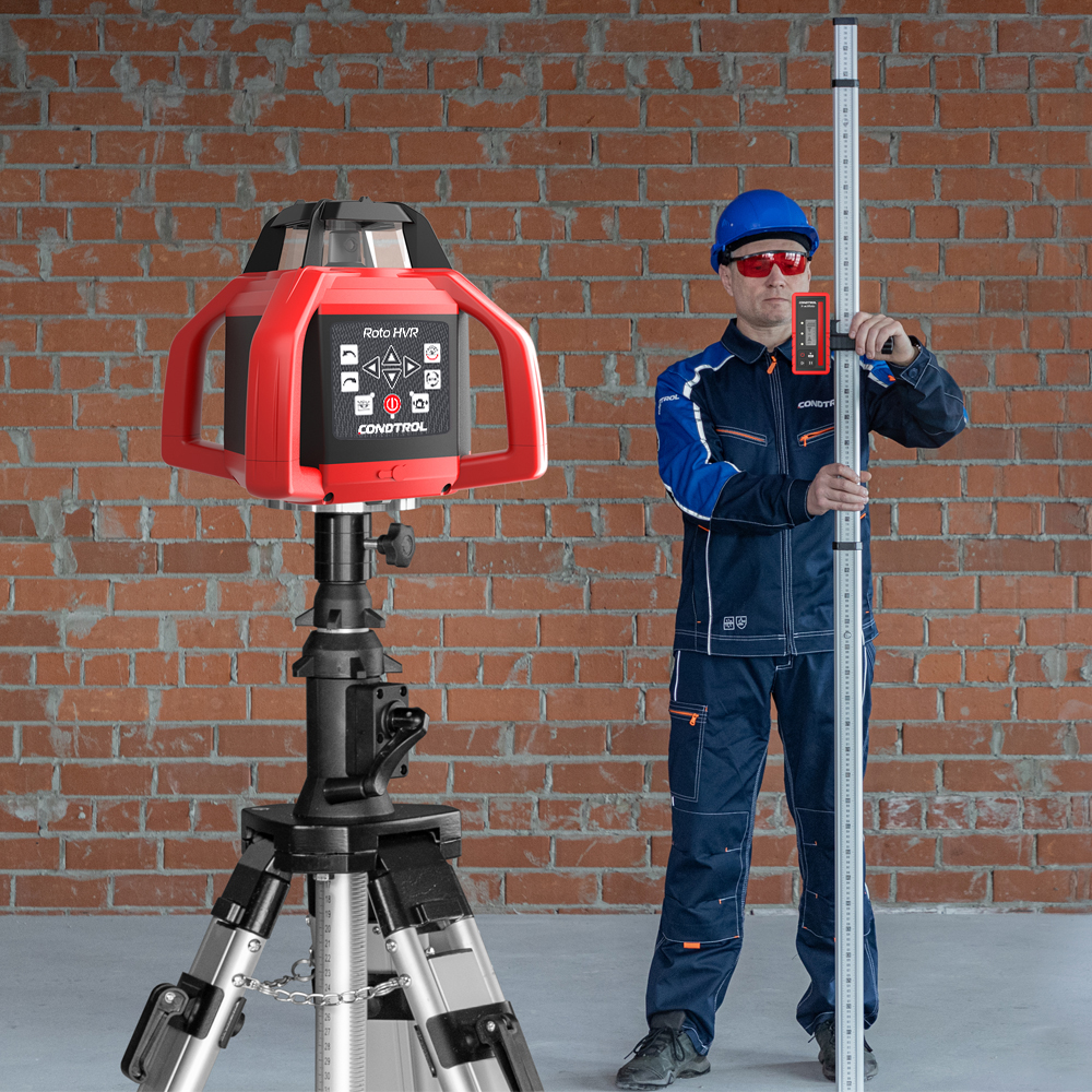 Horizontale en verticale rotatielaser met RODE laserstraal Roto HVR