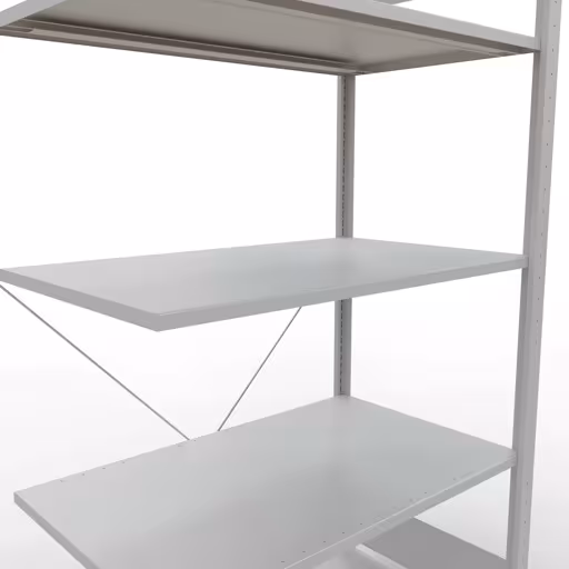 Aanbouwrekken, rekken, insteeksysteem MULTIplus150, 2000 x 1000 x 600 mm, 5 planken, RAL 7035 lichtgrijs van Schulte Lagertechnik uit de categorie insteeksystemen