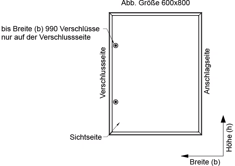 Extra afbeelding van het artikel inspectiedeur PRIMUS B/D wit 400x1000mm met vierkant uit de categorie inspectiedeuren en kleppen