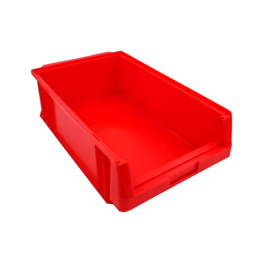 Open opbergdoos, dxbxh 150x315x500 mm, rood, polypropyleen van Schulte Lagertechnik Open opbergdoos, dxbxh 150x315x500 mm, rood, polypropyleen, opbergruimte voor kleine onderdelen, art.nr. 20206