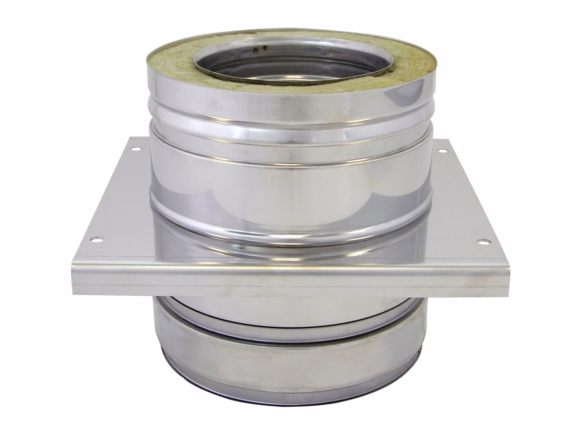 Dubbelwandige DW consoleplaat open D550 met klemband uit de categorie RVS uitlaatsysteem dubbelwandig met het artikelnr. 671329