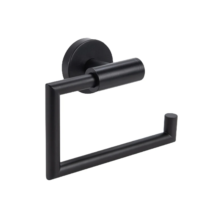 Ronde zwarte toiletrolhouder van roestvrij staal uit de categorie toiletrolhouders met artikelnummer IP2103
