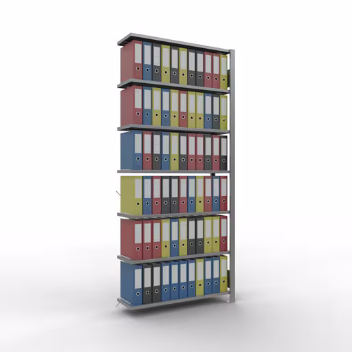 Productafbeelding nr. 12 van het artikel Aanbouwstelling, kantoorstelling, insteeksysteem MULTIplus85, 2300 x 1000 x 300 mm, 7 legborden, kruisschoor, verzinkt, zonder aanslaglijst Afbeelding nr. 12 van het artikel, kantoorrekken, insteeksysteem MULTIplus85, 2300 x 1000 x 300 mm, 7 legborden, verzinkt, zonder aanslaglijst uit de productgroep kantoorrekken van Schulte Lagertechnik