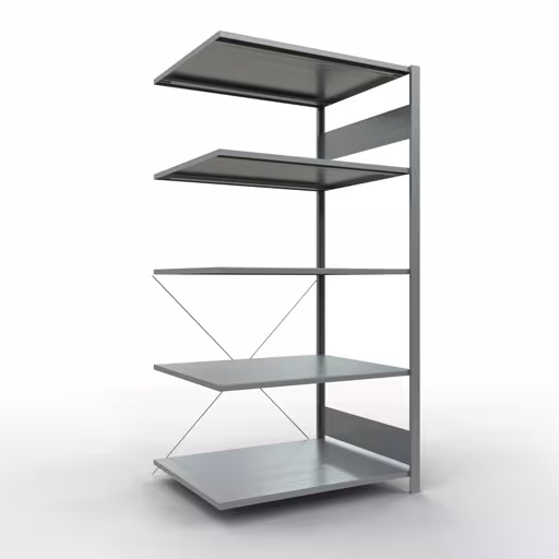 Figuur nr. 15 van het artikel aanbouwrekken, legbordstellingen, insteeksysteem MULTIplus150, 2000 x 1000 x 800 mm, 5 legborden, verzinkt uit de productgroep insteeksysteem van het merk Schulte Lagertechnik.