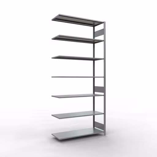 Productafbeelding nr. 12 van het artikel aanbouwrekken, legbord-insteeksysteem MULTIplus150, 3000 x 1300 x 500 mm, 7 legborden, verzinkt uit het insteeksysteem-assortiment van Schulte Lagertechnik