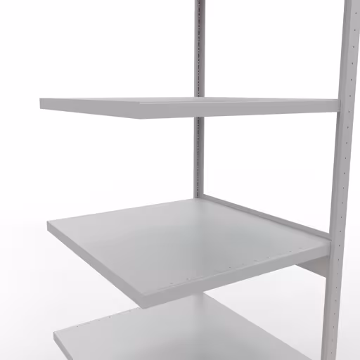 Figuur nr. 14 van het artikel aanbouwrekken, legbordstellingen, insteeksysteem MULTIplus250, 2500 x 750 x 800 mm, 6 legborden, lengtestangen, RAL 7035 lichtgrijs uit de insteeksysteem productgroep van Schulte Lagertechnik.