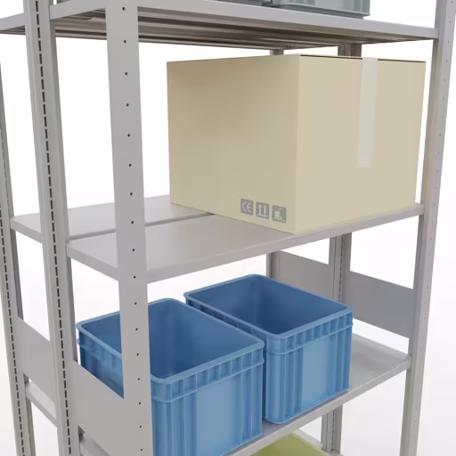 Basisplank, dubbele plank, rekkensysteem MULTIplus150, 3000 x 1000 x (2x300) mm, 2x7 planken, RAL 7035 lichtgrijs van het merk Schulte Lagertechnik uit het rekkenassortiment